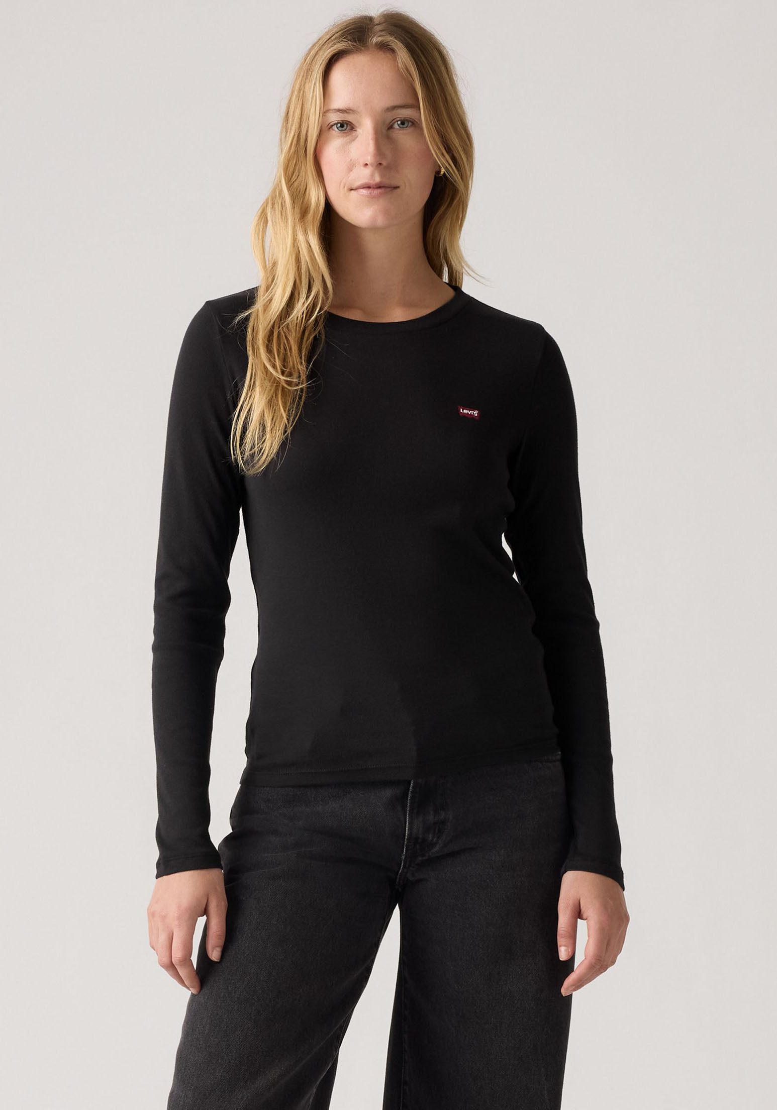 Levi's® Langarmshirt LS 2 Pack Tee (Packung, 2-tlg) mit Batwing Logo-Sticke günstig online kaufen