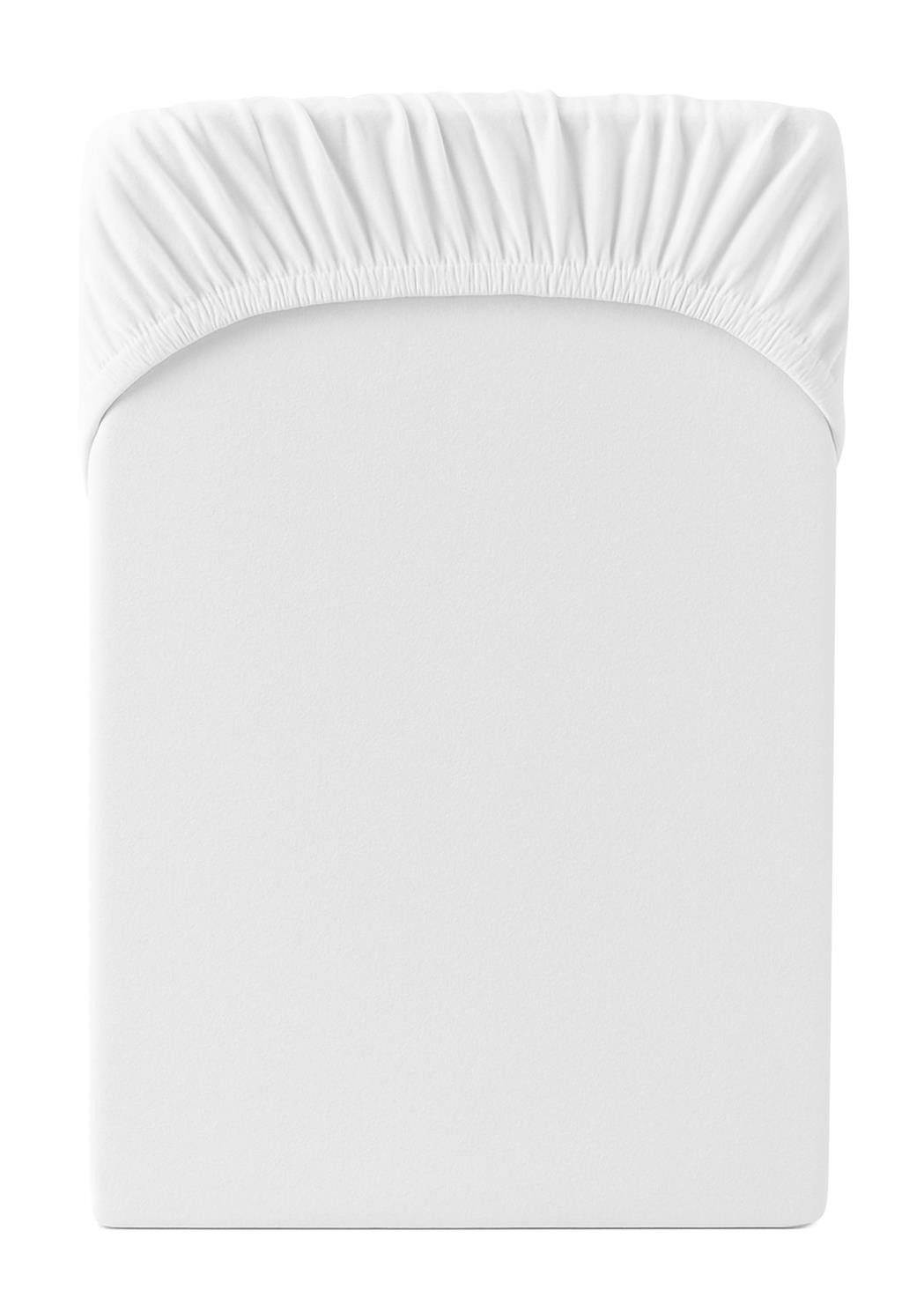 Carpe Sonno Spannbettlaken Jersey 100% Baumwolle viele Größen OEKO-TEX 100 Gummizug Spannbetttuch, Jersey, Gummizug: rundum, (1 Stück), Spannbettlaken 90 x 200 - 100 x 200 bis 22cm Höhe, Weiß