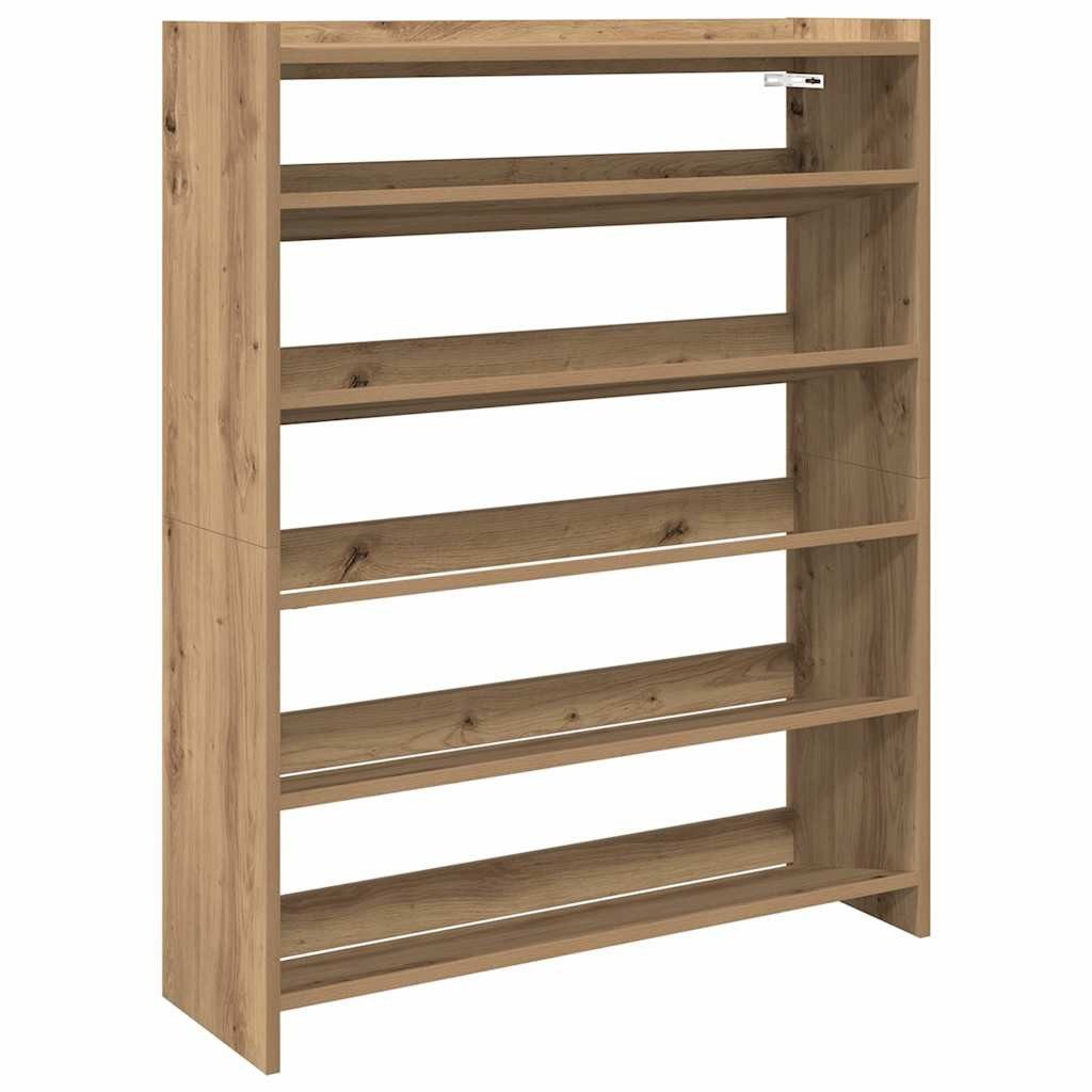 vidaXL Schuhregal Schuhregal Artisan-Eiche 80x25x100 cm Holzwerkstoff, 1-tlg.