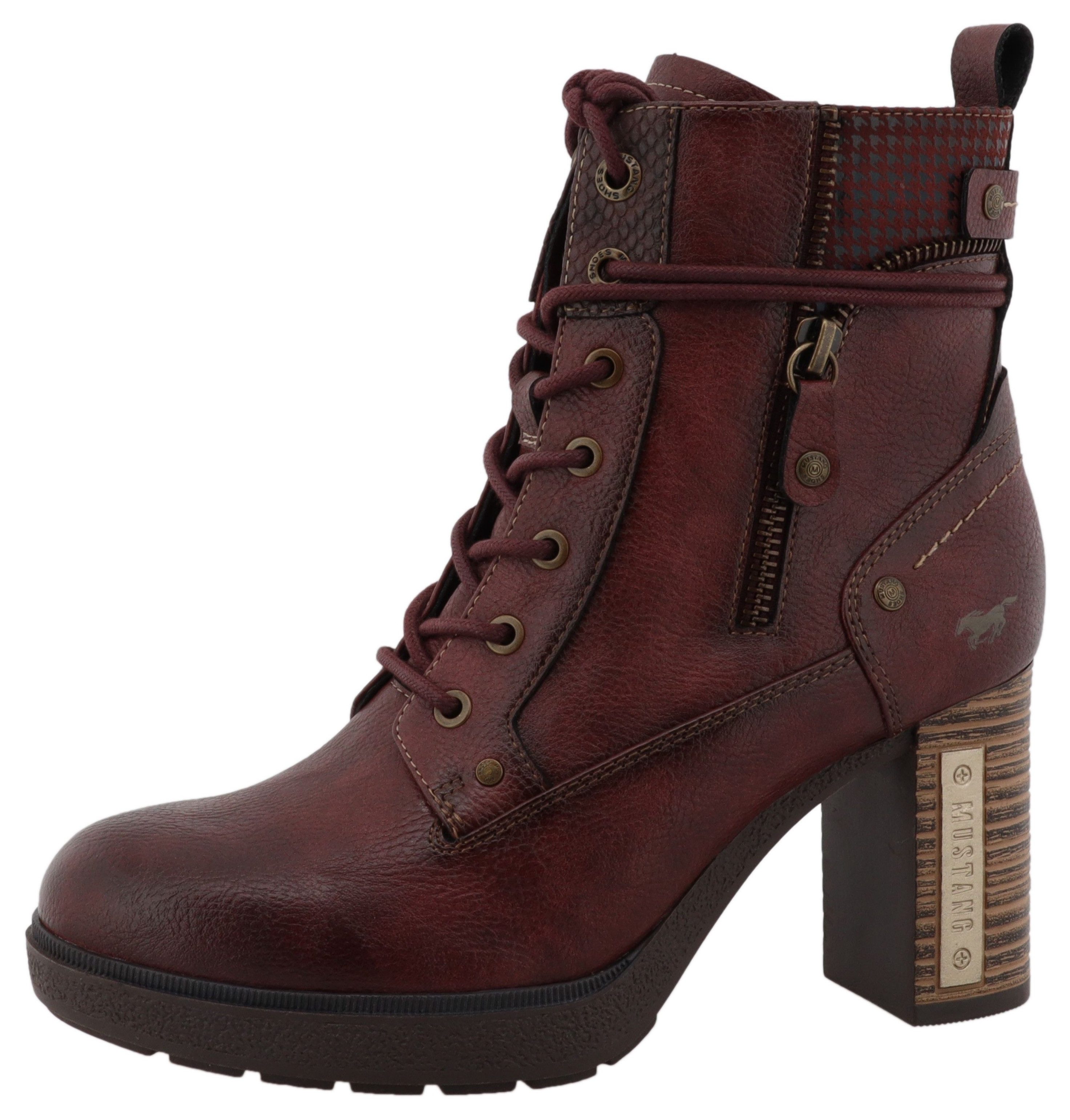 Mustang Shoes Nana Winterstiefelette Schnürstiefelette mit wärmendem Textil günstig online kaufen