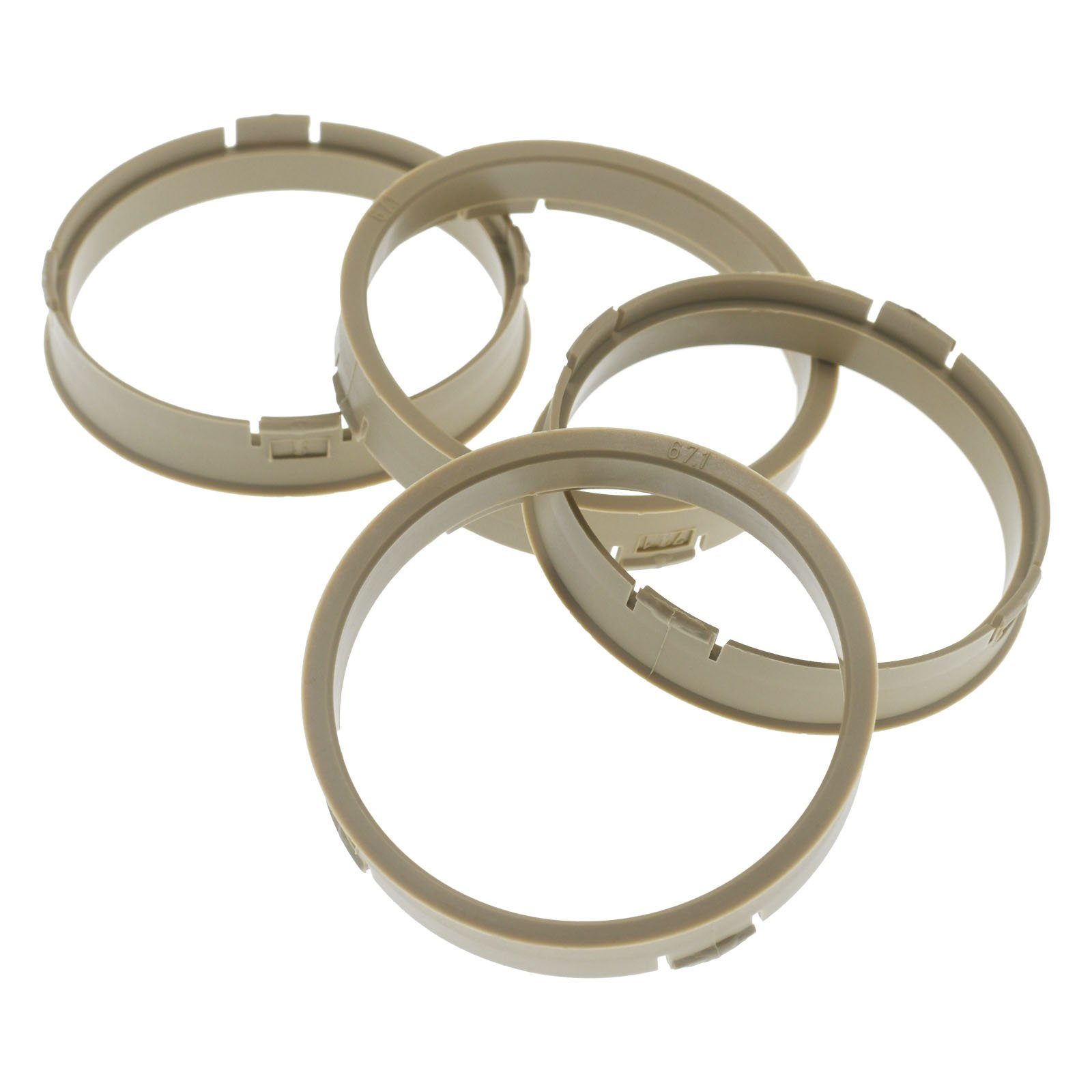 RKC Reifenstift 4x Zentrierringe Beige Felgen Ringe Made in Germany, Maße: 73,1 x 67,1 mm