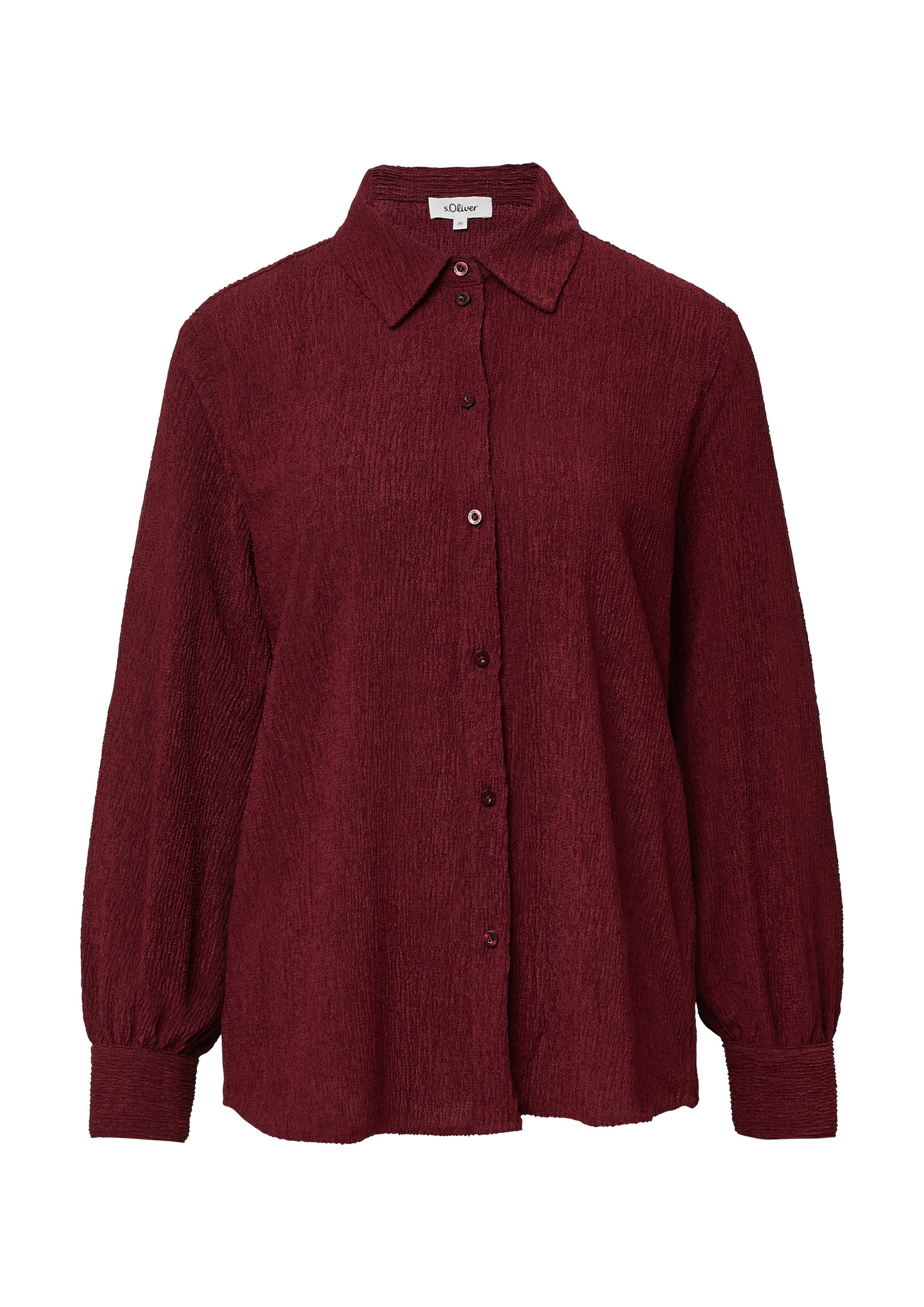 s.Oliver Langarmbluse Bluse Elastisch Strukturbluse mit Raffung am Rücken günstig online kaufen