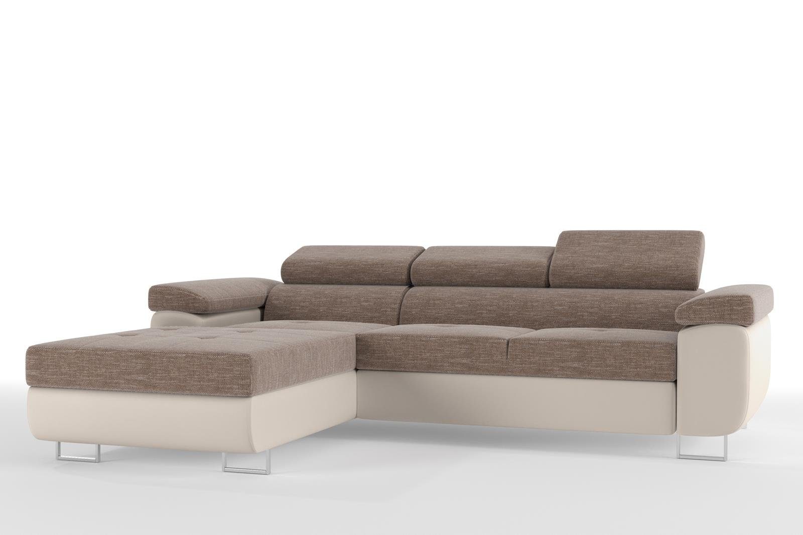 Beautysofa Ecksofa Alons mit Schlaffunktion auf günstig online kaufen