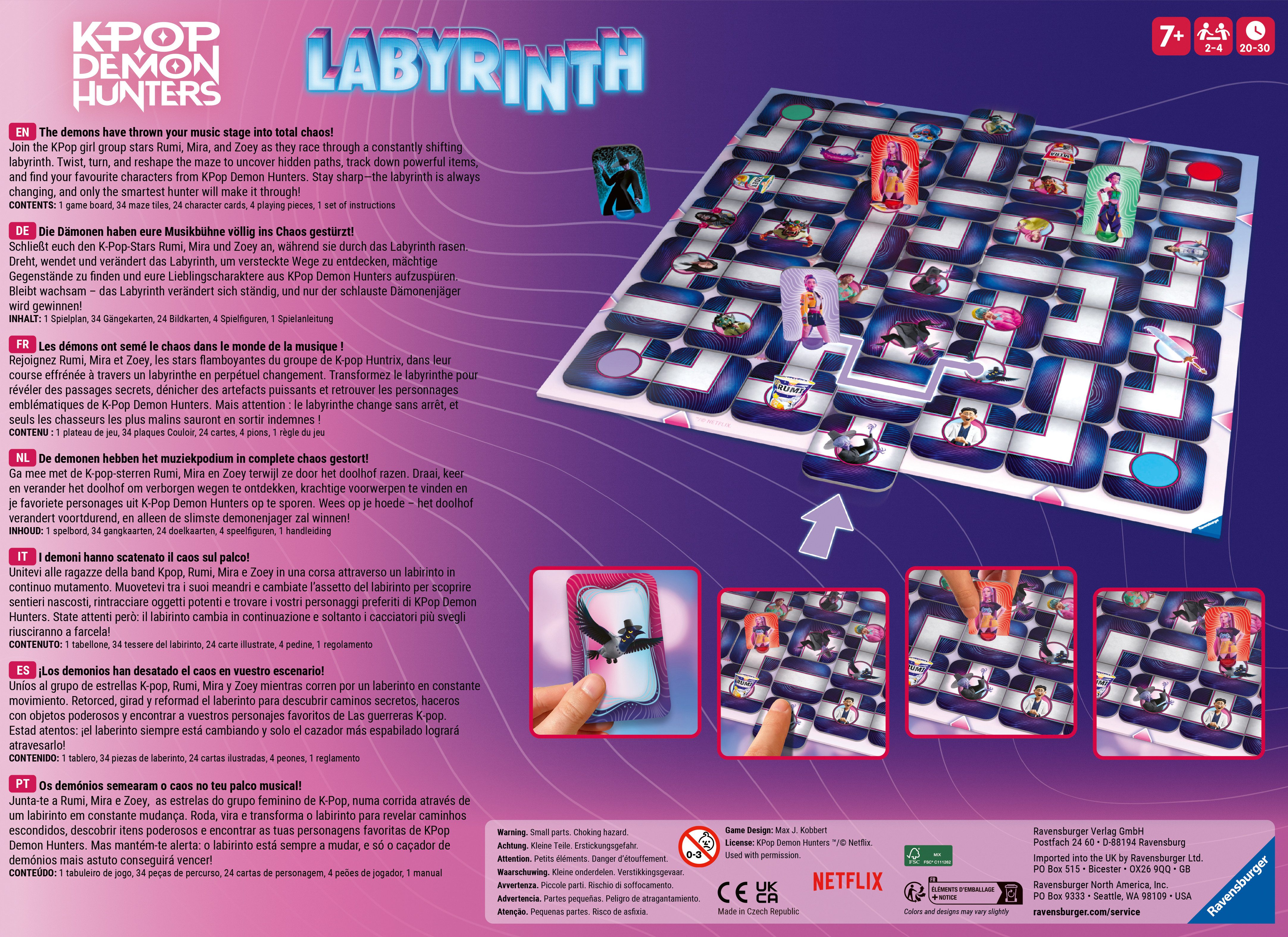 Ravensburger Spiel K-Pop Demon Hunters Labyrinth, Gesellschaftsspiel, Made in Europe