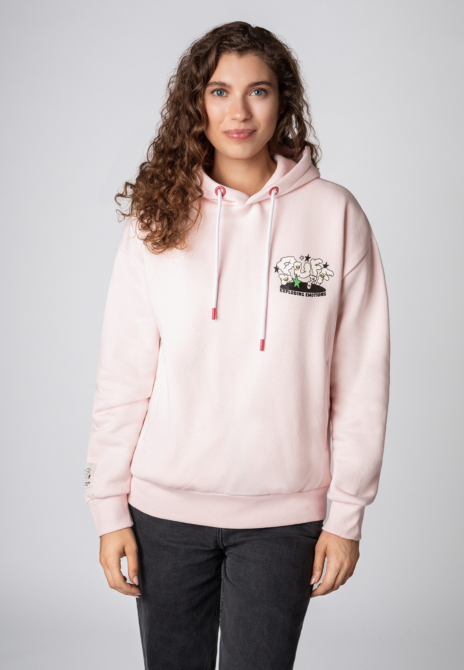 SUBLEVEL Kapuzenpullover Damen Hoodie Kapuzenpullover mit Rückenprint Sweat günstig online kaufen