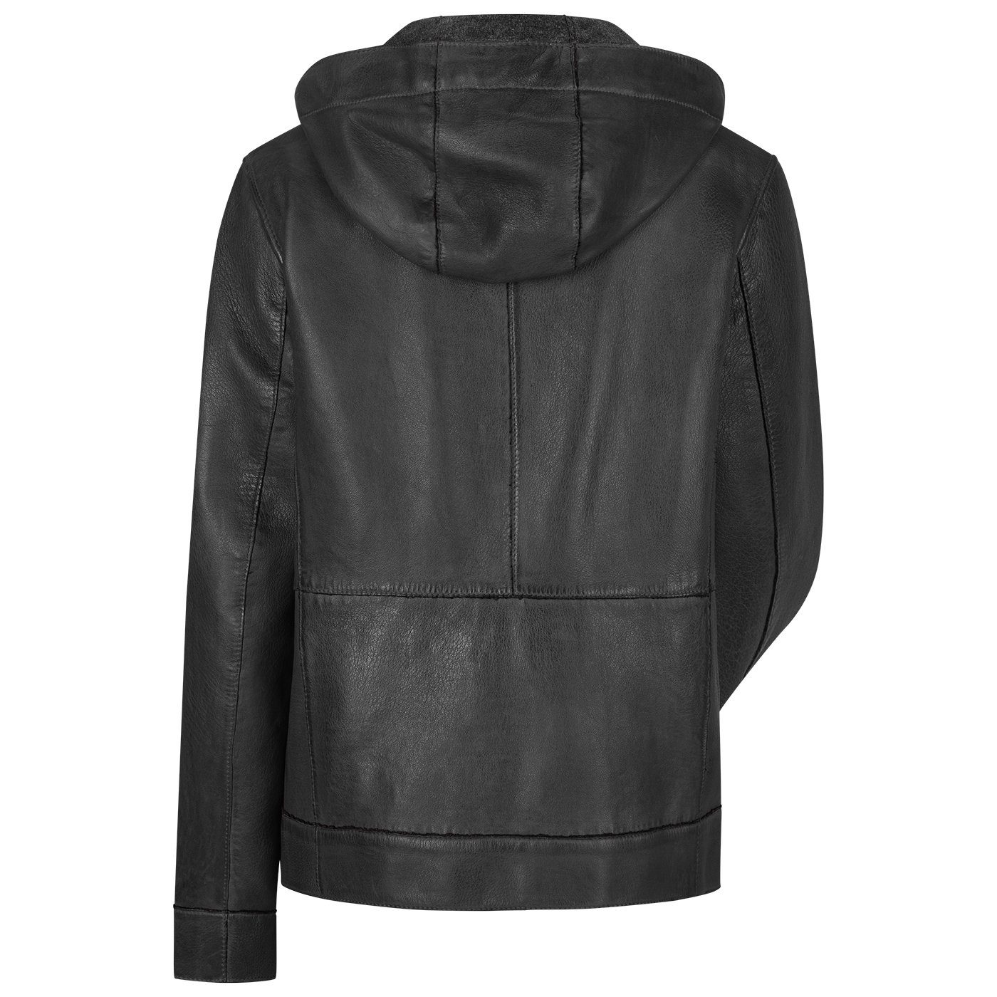 Milestone Lederjacke mit Kapuze aus Lammleder