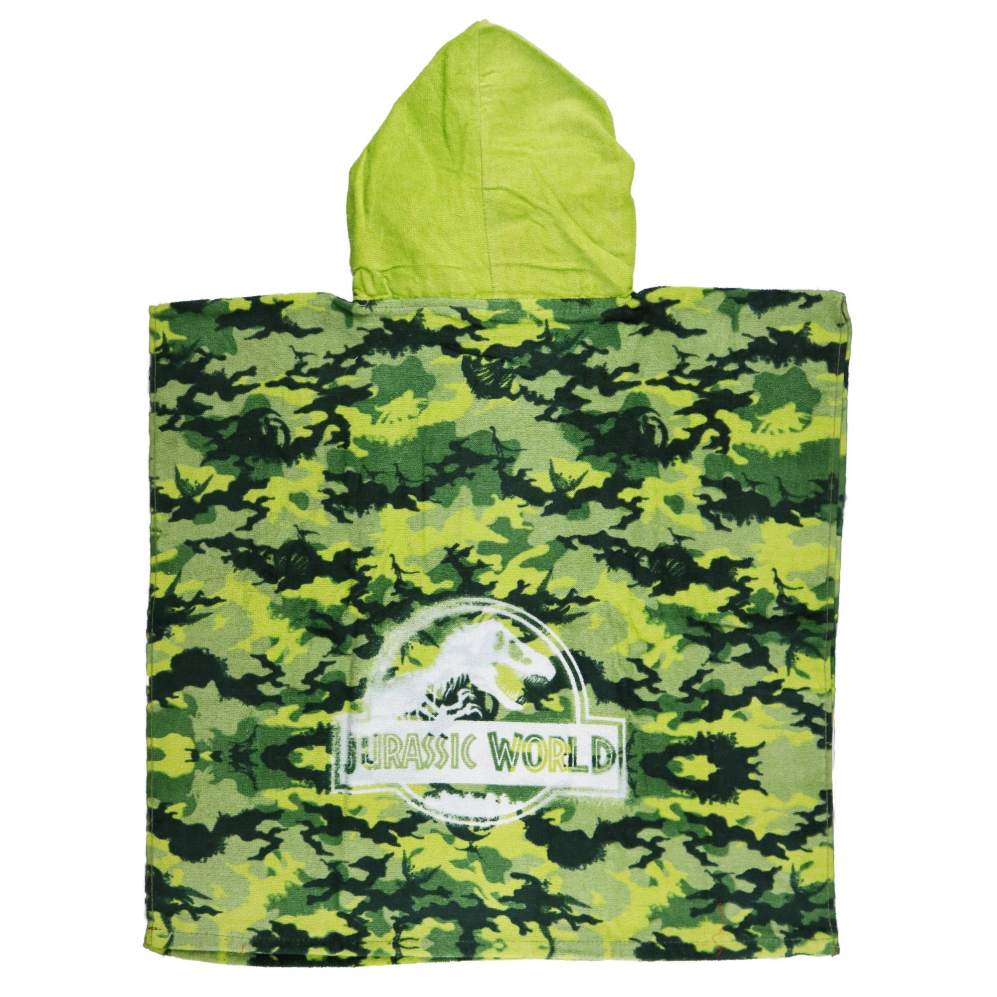 Jurassic World Badeponcho Jurassic World Velociraptor Blue Kinder Poncho, Baumwolle, Kapuze, 100% Baumwolle
