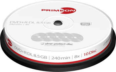 PRIMEON »PRIMEON DVD-R 8.5GB 8x silver-protect-disc Surface 10er Spindel« externer Speicher (9 GB)