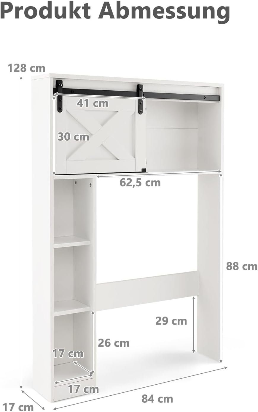KOMFOTTEU Badregal Toilettenschrank, mit Ablagefächern, 84 günstig online kaufen