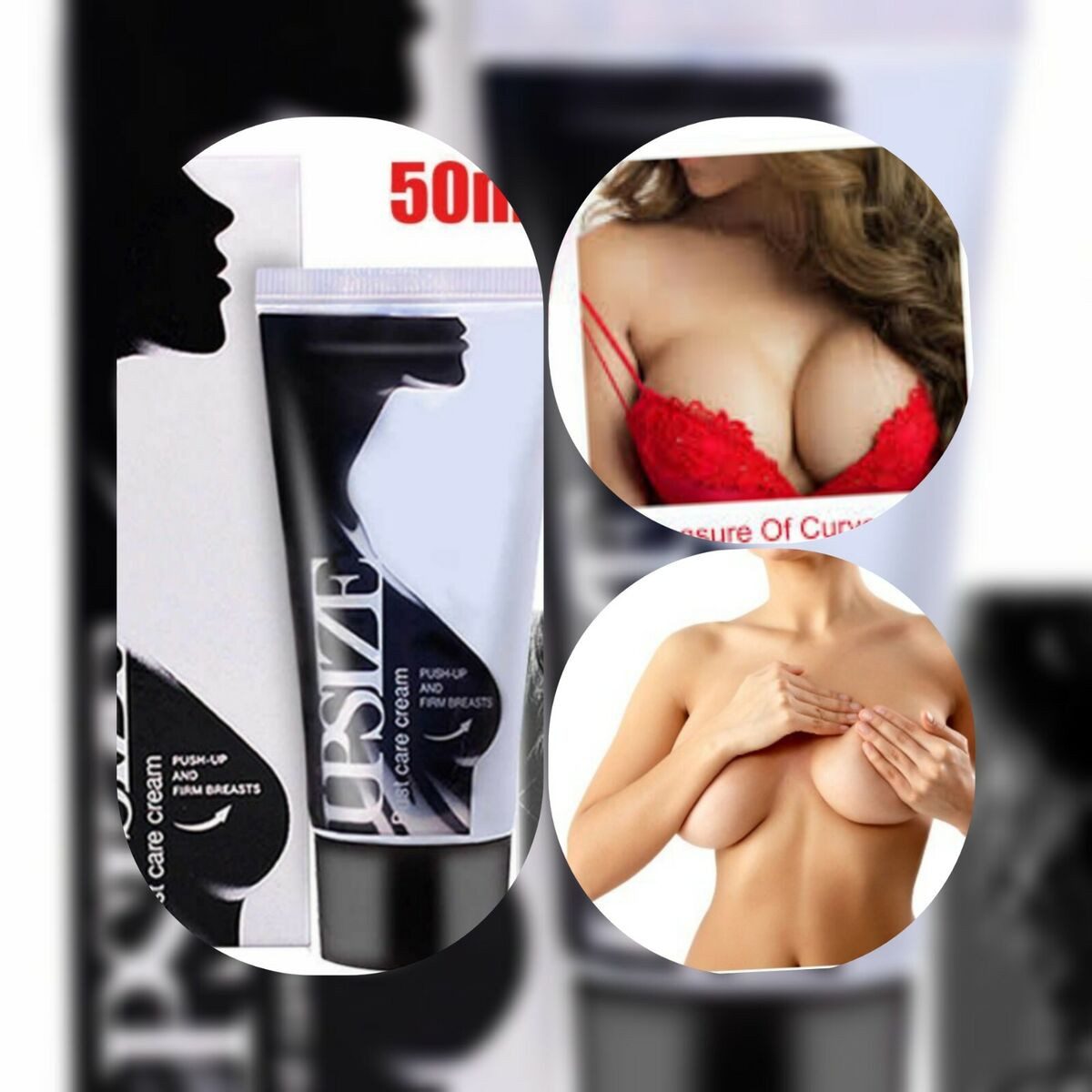 Brustmaske UPSIZE Creme für Bruststraffung große Brüste Brust XXL