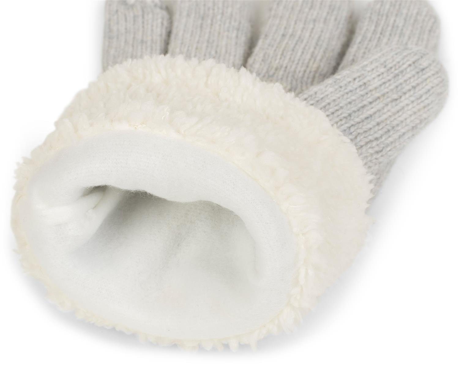 styleBREAKER Strickhandschuhe Strickhandschuhe mit Strass und Fleece (1-St) günstig online kaufen