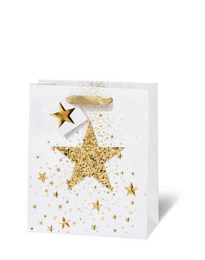 BSB Grußkarten Weihnachten Geschenktüte - Geschenktasche - A5-Format - Glitter Star