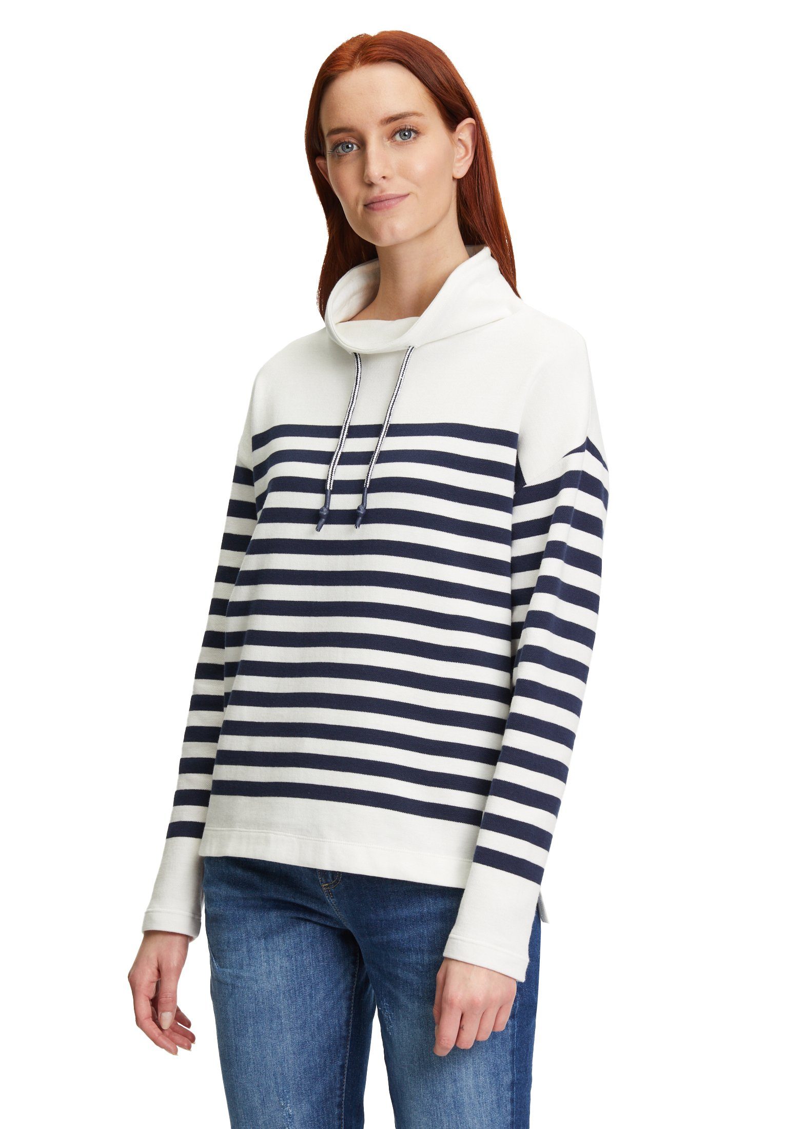 Betty&Co Sweatshirt mit Kragen (1-tlg) Kragen