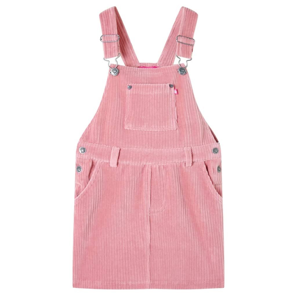 A-Linien-Kleid Kinder-Latzkleid Cord Hellrosa 92