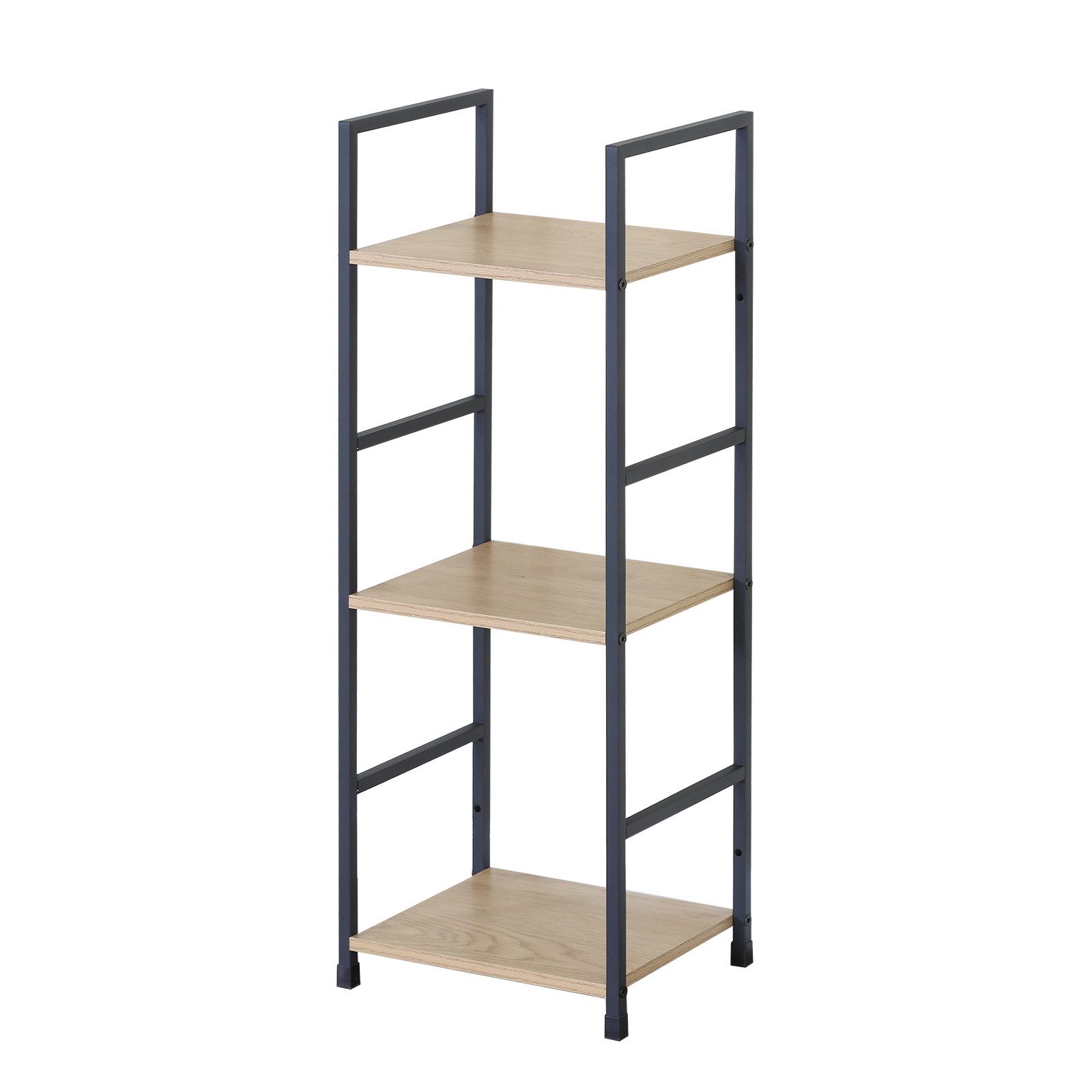 HTI-Living Standregal Elio mit 3 Ablagen, Stahlgestell, MDF-Böden in Artisaneiche, 1 Stück 1-tlg., Industrie Design mit drei praktischen Ablageflächen – Bild 3 von 5