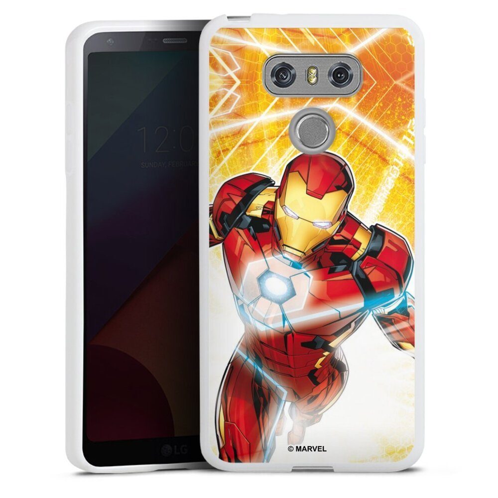 DeinDesign Handyhülle Iron Man on Fire, LG G6 Silikon Hülle Bumper Case Handy Schutzhülle Smartphone Cover