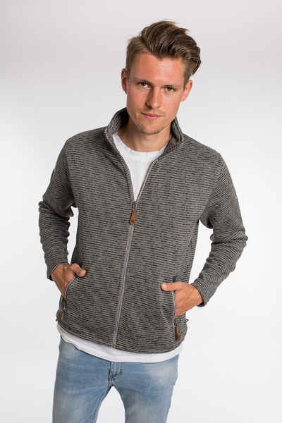 DEPROC Active Strickfleecejacke LACEWOOD MEN Kontrastreissverschluss