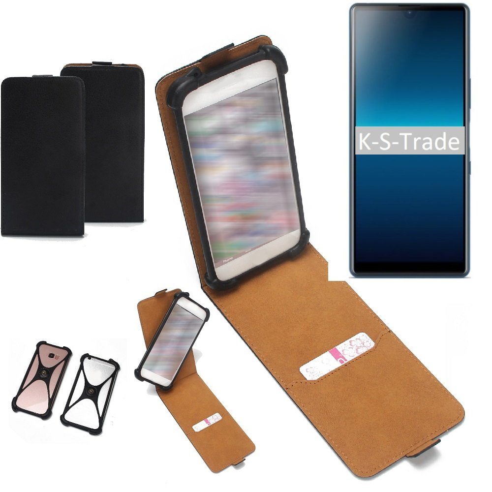 K-S-Trade Handyhülle für Sony Xperia L4, Handyhülle Schutzhülle Hülle Case Cover Flip Style Bumper