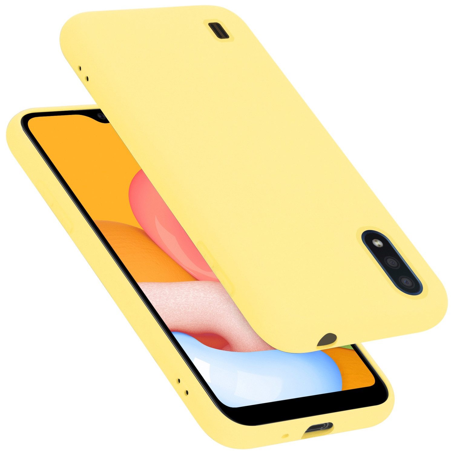 Cadorabo Handyhülle für Samsung Galaxy A01 Hülle Samsung Galaxy A01, Flexible Hülle TPU Silikon Schutzhülle Back Cover Case