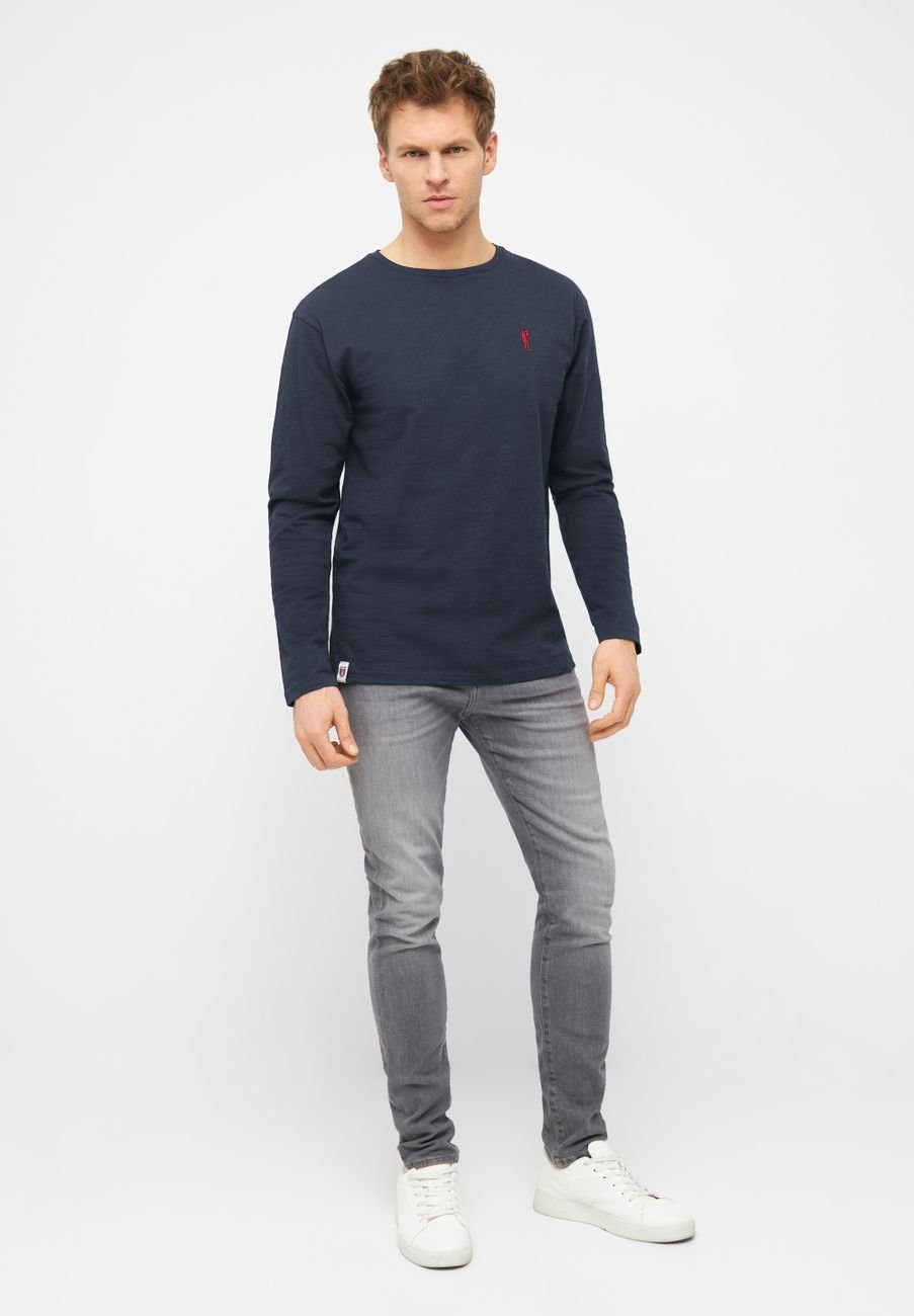 Derbe Langarmshirt Basic Kippes Herren Longsleeve günstig online kaufen