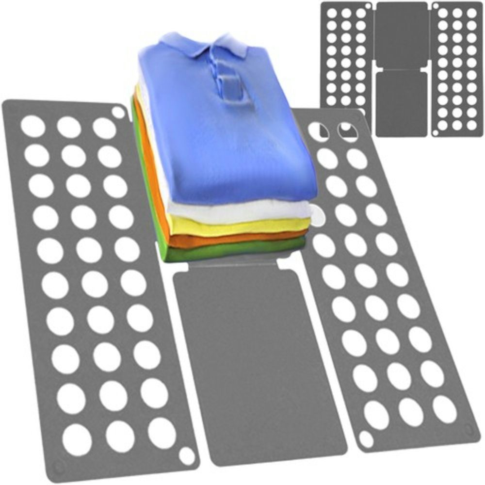 ISO TRADE Kleiderstange Kleiderfaltbrett Kleidung (Spar-Set, 1 St., faltbar, platzsparend), Falten von Kleidung viel schneller und einfacher