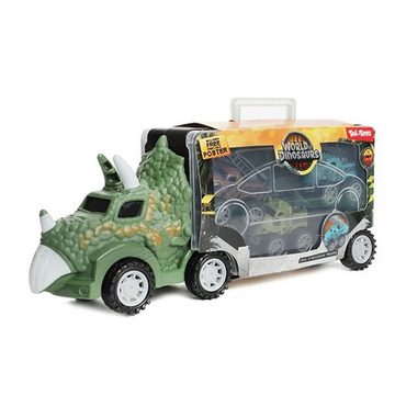 Toi-Toys Spielzeug-Auto WORLD OF DINOSAURS - Dinotruck mit 3 Rückzugsautos