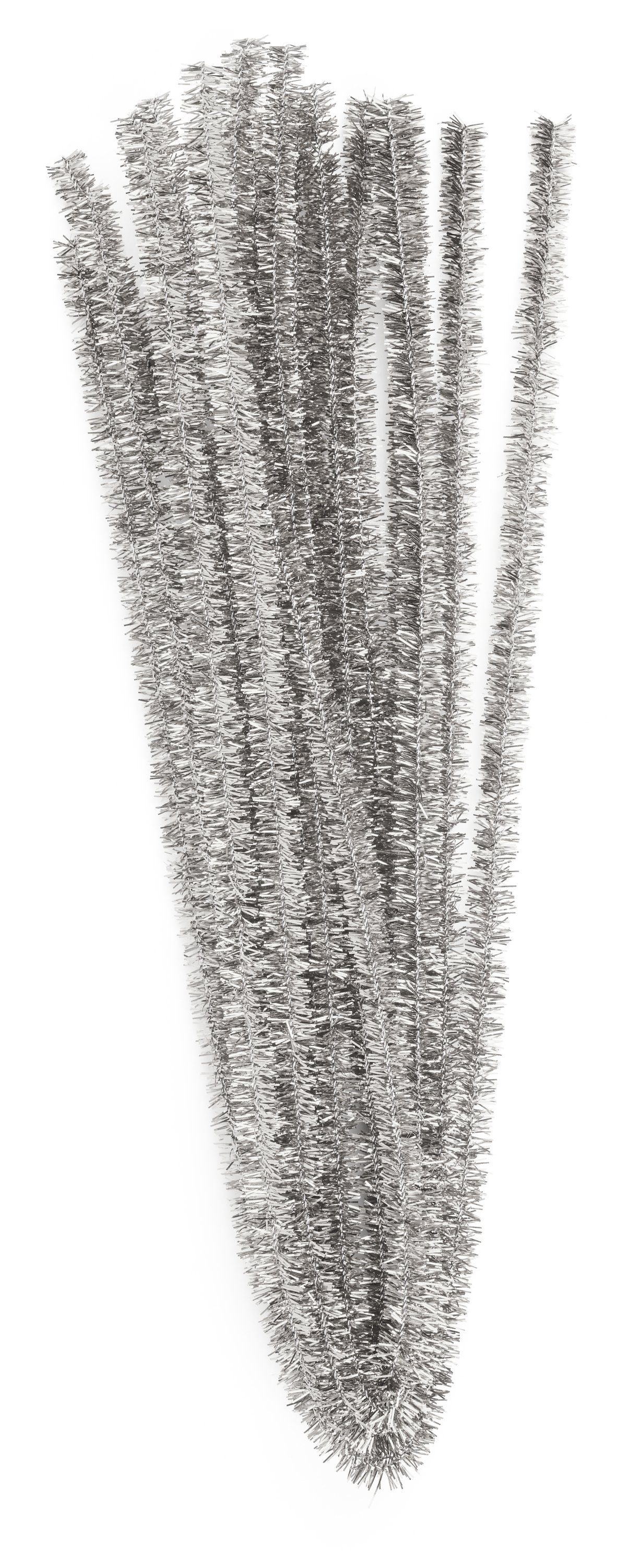 VBS Draht Metallic-Chenilledraht Silber, 10 Stück