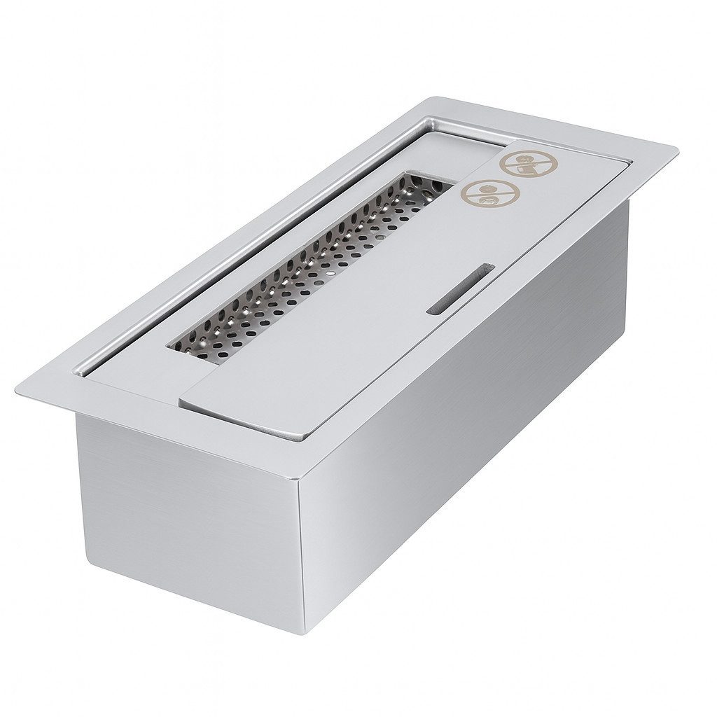 HEKERS Dekokamin Ethanol Kaminofen Dubai – freistehend, 2L Brennkammer, Weiß