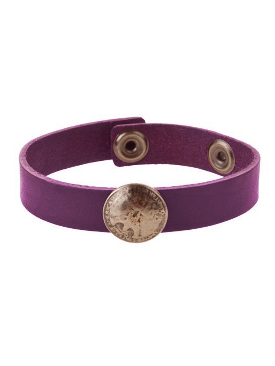 Armband Miraver Lederarmband Lila