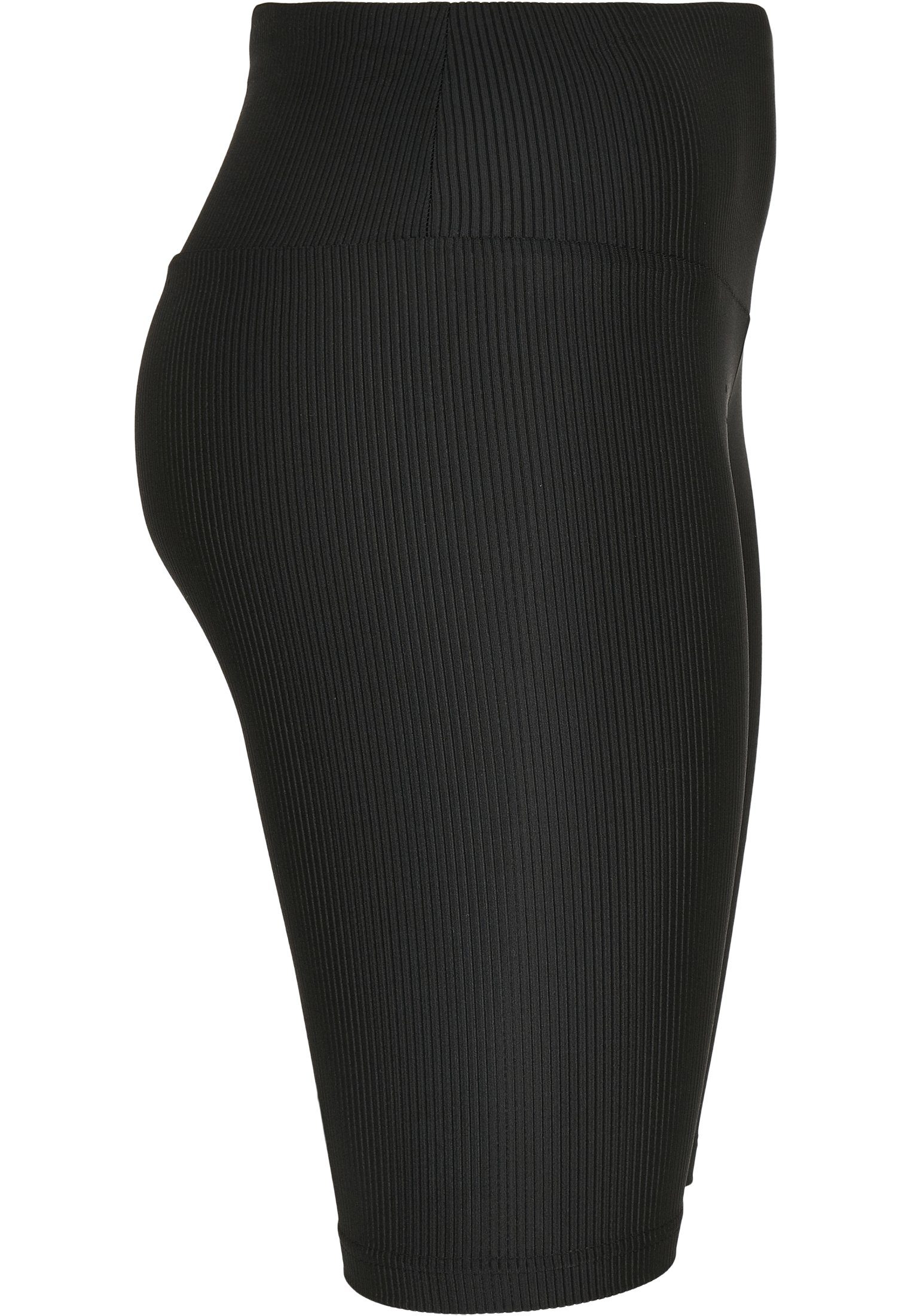 Ladies URBAN Cycle Stoffhose CLASSICS Shorts (1-tlg) High Shiny Damen Waist Rib