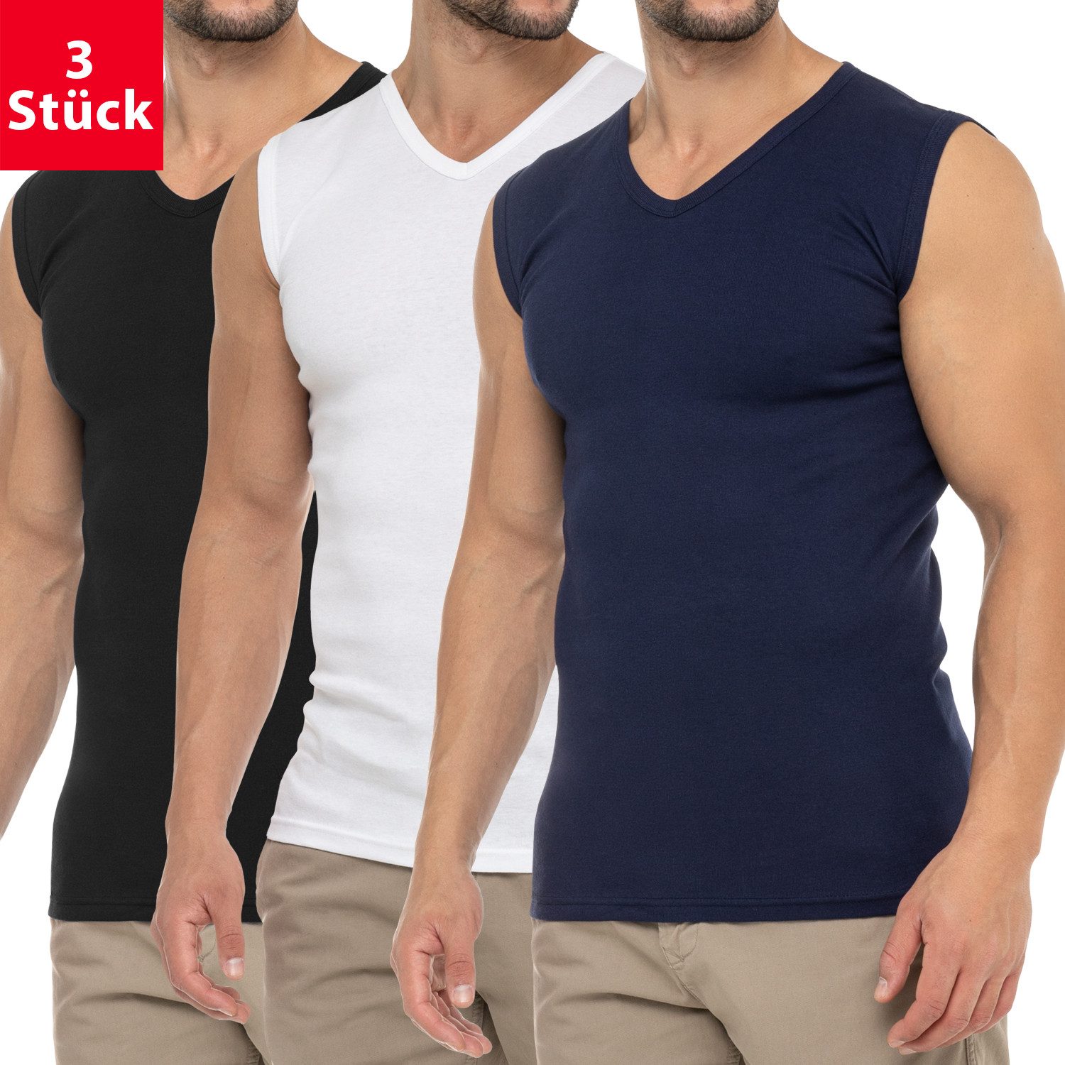 3farb-Pack (Schwarz, Weiss, Navy)