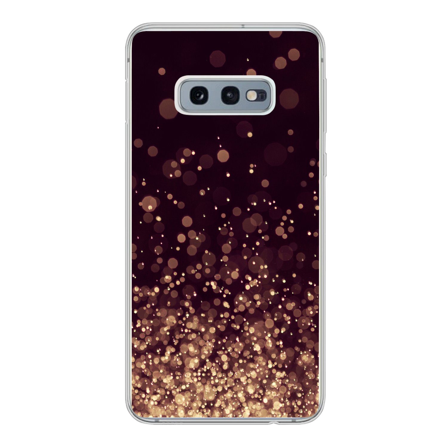 MuchoWow Handyhülle für Samsung Galaxy S10e Abstrakt - Glitzer - Licht - Design, Phone Case, Silikon, Schutzhülle Dünn