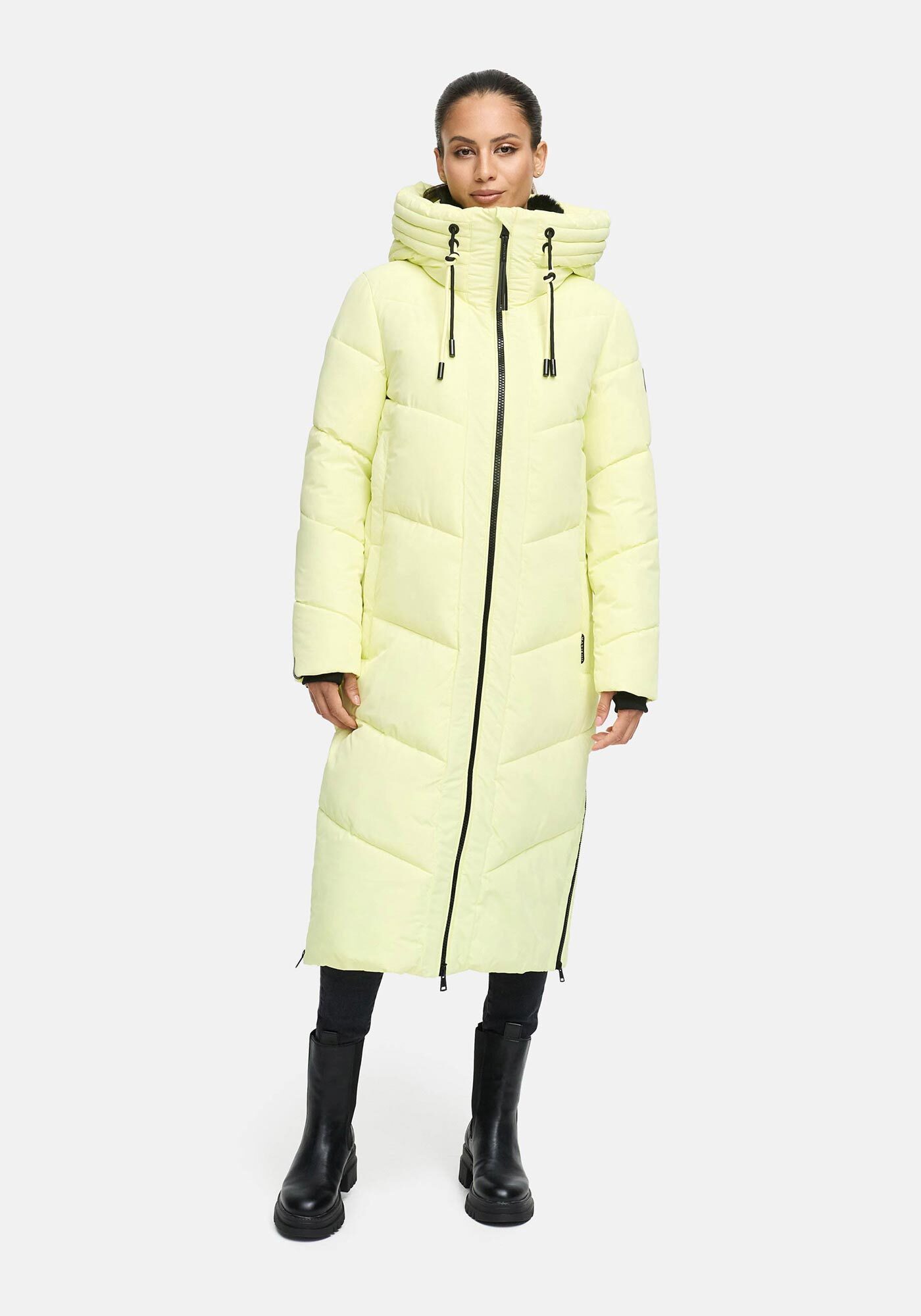 Marikoo Winterjacke Nadaree XVI Stepp Mantel mit großer Kapuze