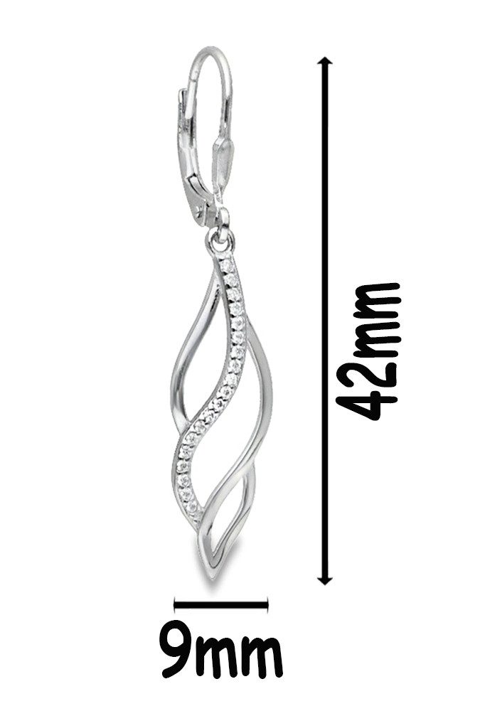 Limana Paar Ohrhänger echt 925 Silber hängende Ohrringe Schmuck Geschenk für Damen (Weihnachten Geburtstag Muttertag, inkl. Schmuckbox Weihnachtsgeschenk), Silberschmuck für Frauen Ehefrau Freundin Mutter