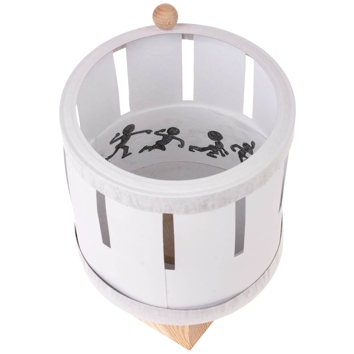 matches21 HOME & HOBBY Kartonbausatz Drehkino Bastelset Holzbaukasten