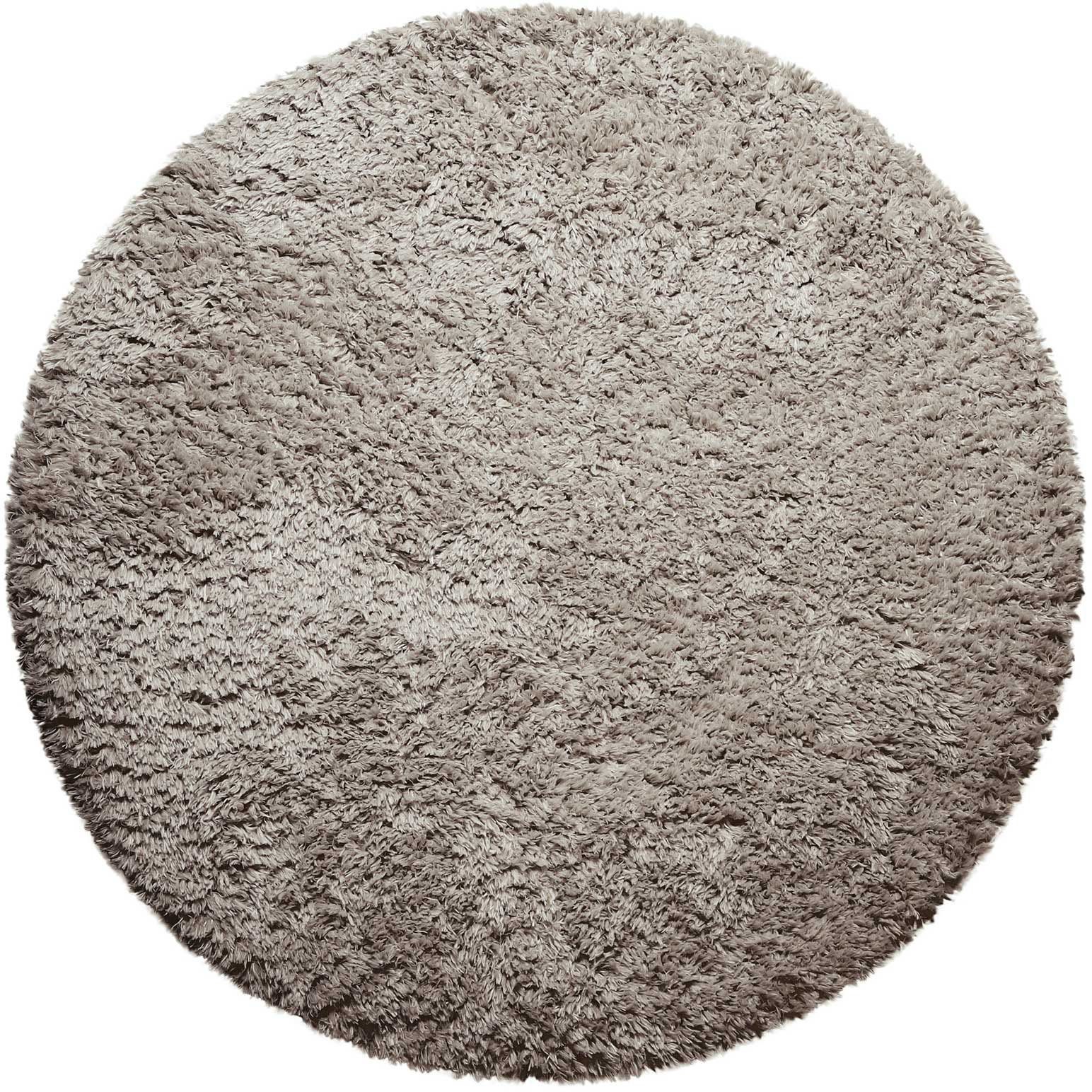 Hochflor-Teppich recyceltem rund, braun/beige Langflor, Living, PET, Matteo mm, Höhe: aus 100% Shaggy, Homie 50 nachhaltig Wohnzimmer HL-0961,