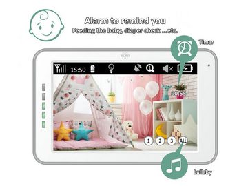 Elro Video-Babyphone, Nachtlichtfunktion & 3 Schlaflieder, Baby Cam mit Kameras für 2 Kinder - Monitor und Handy App