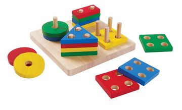 Plantoys Lernspielzeug Sortierbrett geometrische Formen