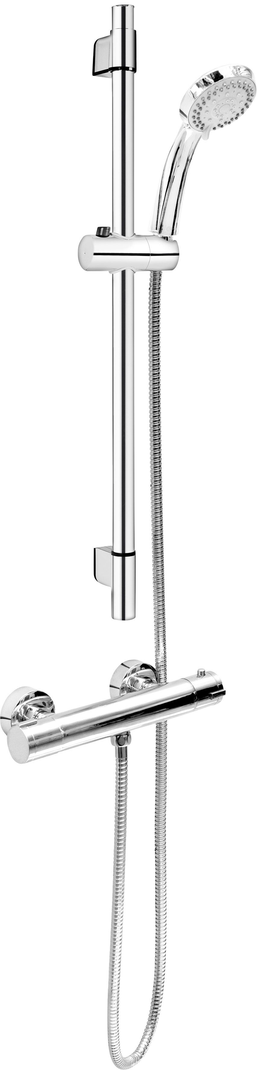 CORNAT Duschsystem FIT Duschsystem mit TH chrom, Höhe 6,7 cm, Set, Antikalk-Noppen
