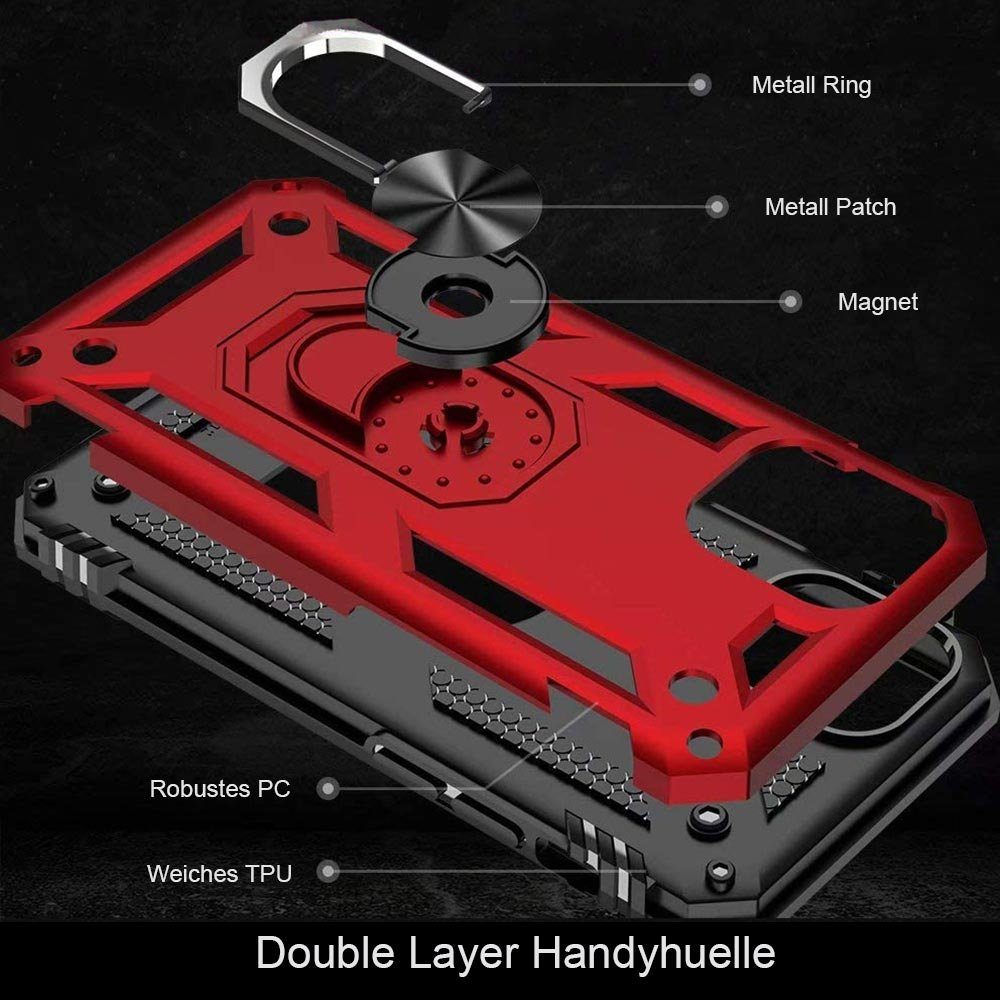 FITSU Handyhülle Handyhülle für iPhone 12 Mini Hülle Outdoor Case 5,4 Zoll, Robuste Handyhülle stabile Schutzhülle Cover Case mit Kamera Slider