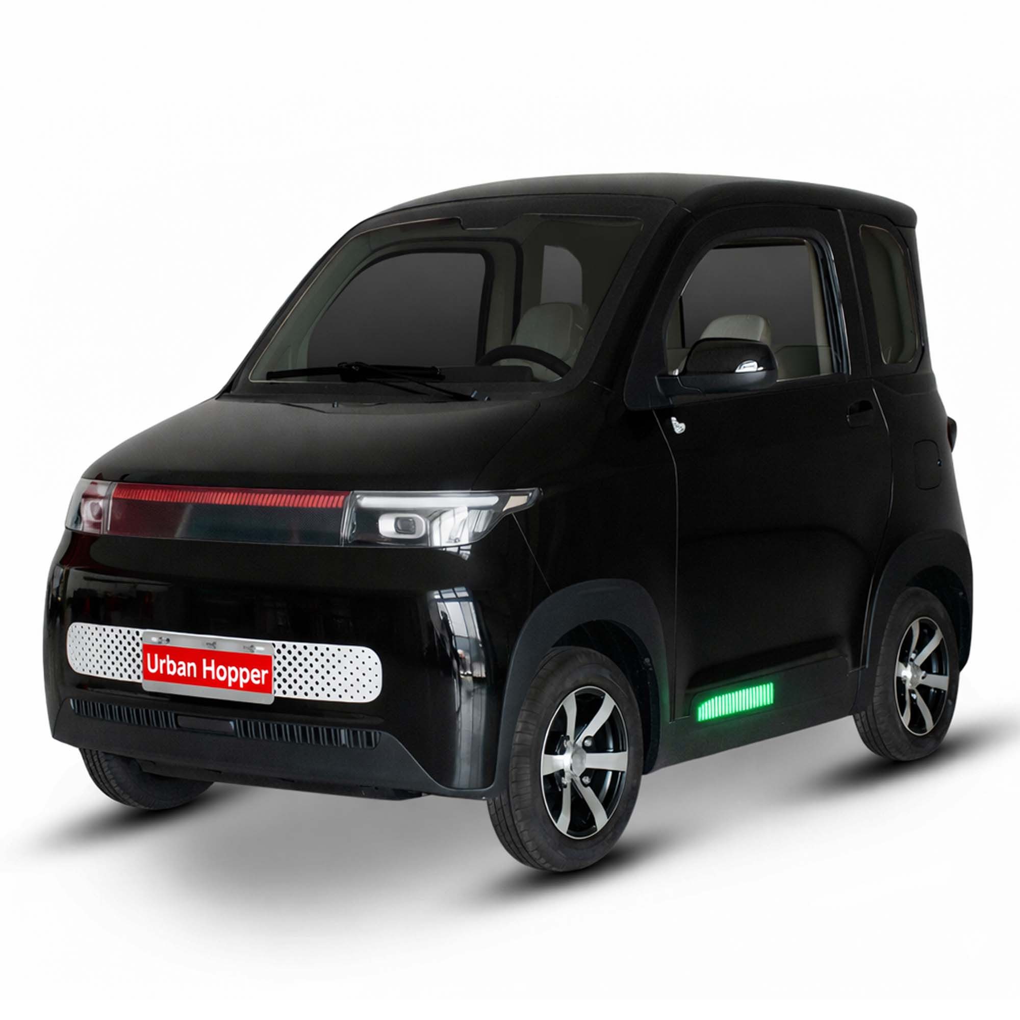 Urban Hopper E-Motorroller Elektro-Kabinenroller Urban Hopper Twin Plus 4-Rad Microcar 2-Sitzer, 4000 W, 45 km/h, 2 Sitze nebeneinander, mit Klimaanlage Heckklappe Blei-Gel ca. 85 km