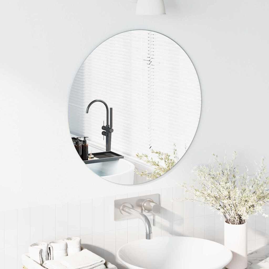 vidaXL Spiegel Wandspiegel Rund Ø 60 cm Gehärtetes Glas (1-St) günstig online kaufen