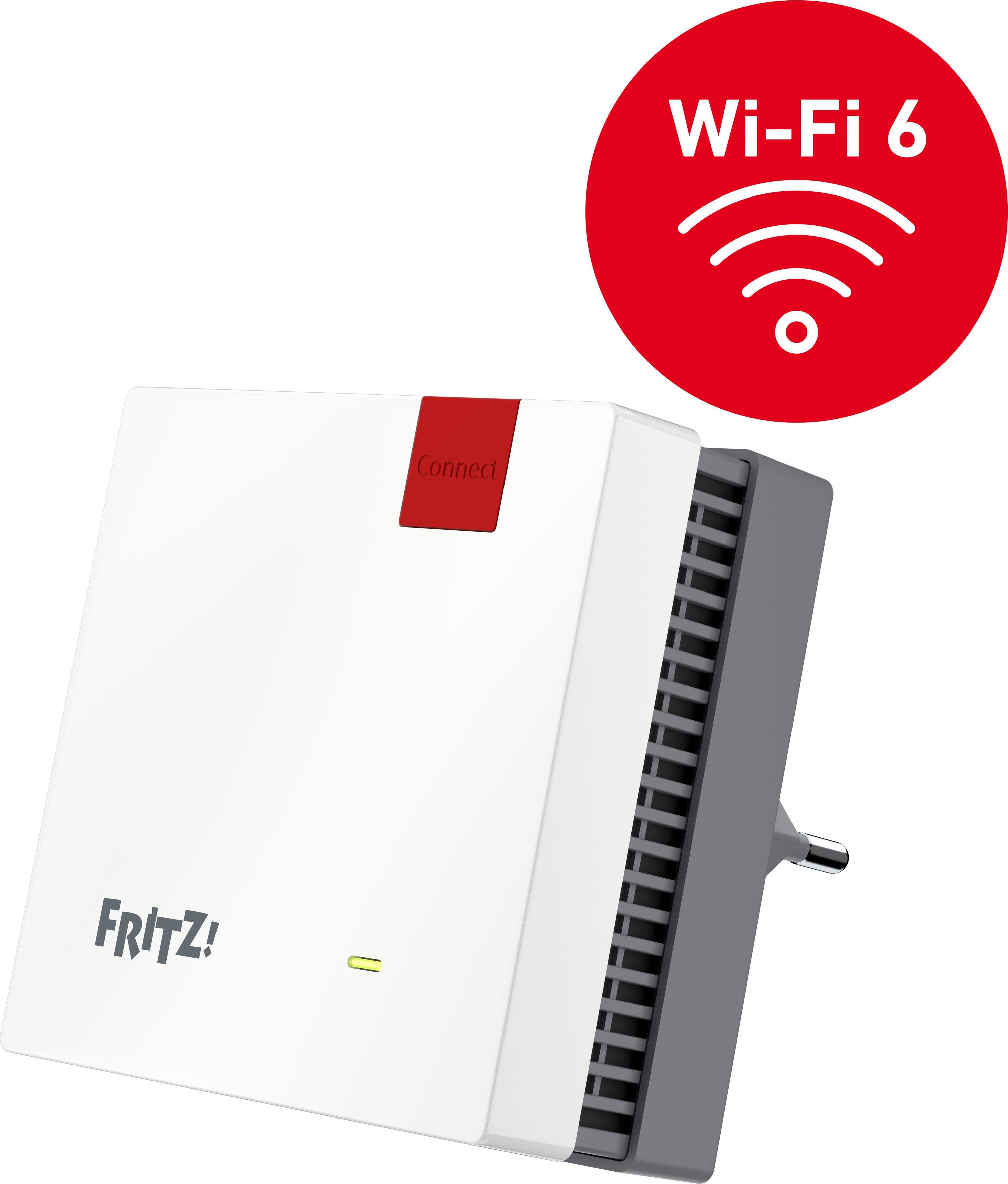 AVM FRITZ!Repeater 1200 AX WLAN-Router, Erhöht schnell und einfach die  Reichweite für alle verbundenen Geräte