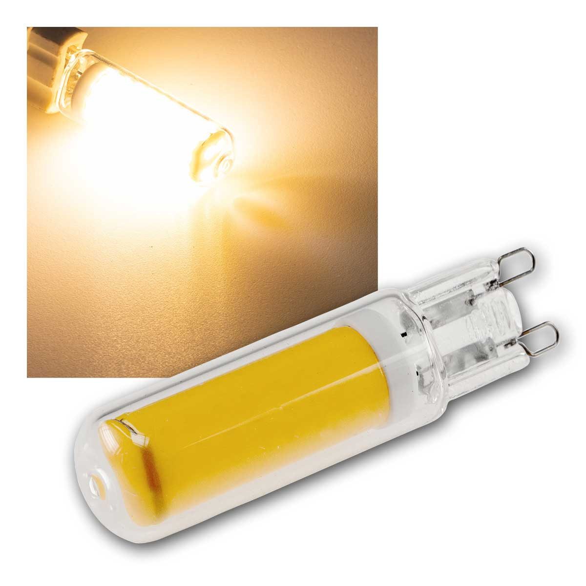 ChiliTec LED-Leuchtmittel LED Stiftsockel G9, 4W, 480lm, dimmbar 330°, 230V, warmweiß