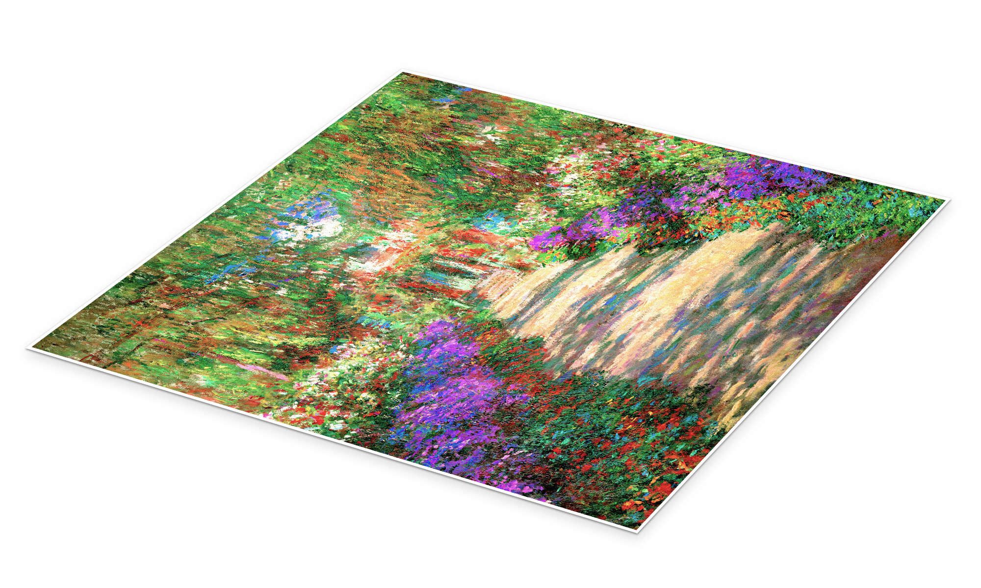 Posterlounge Wandbild Weg im Garten des Künstlers, Claude Monet, erhältlich als Poster, Leinwandbild, Wandsticker oder Acrylglasbild