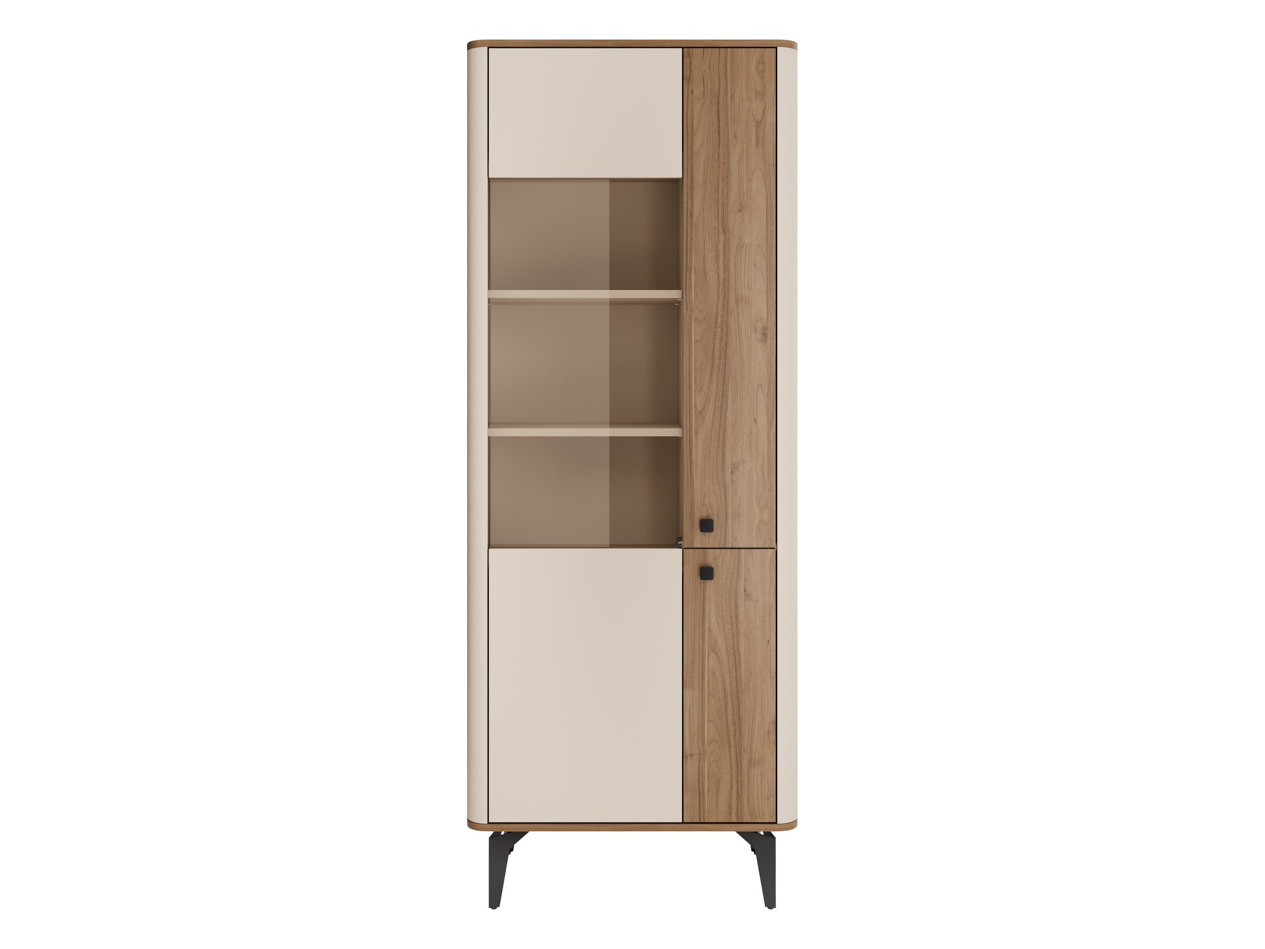 MIRJAN24 Vitrine Aurena AU02 (mit drei Drehtüren) Gehärtetem Glas 4 mm, 74x41x190 cm