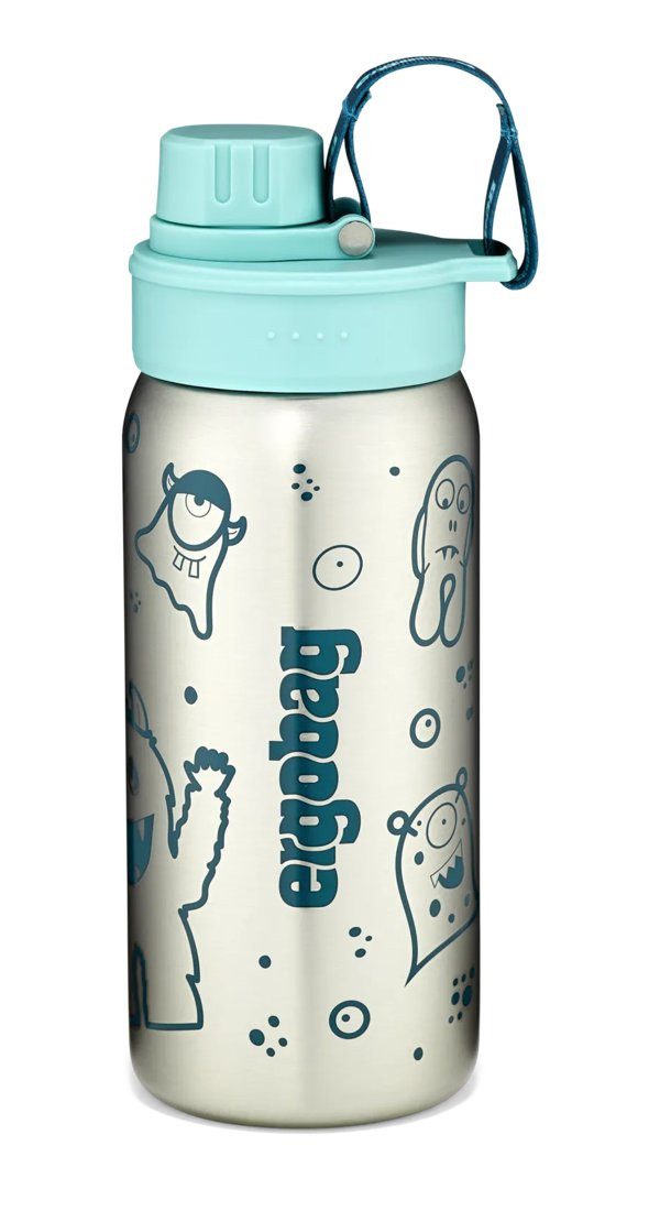 ergobag Trinkflasche Edelstahl Trinkflasche, auslaufsicher und kohlensäuregeeignet