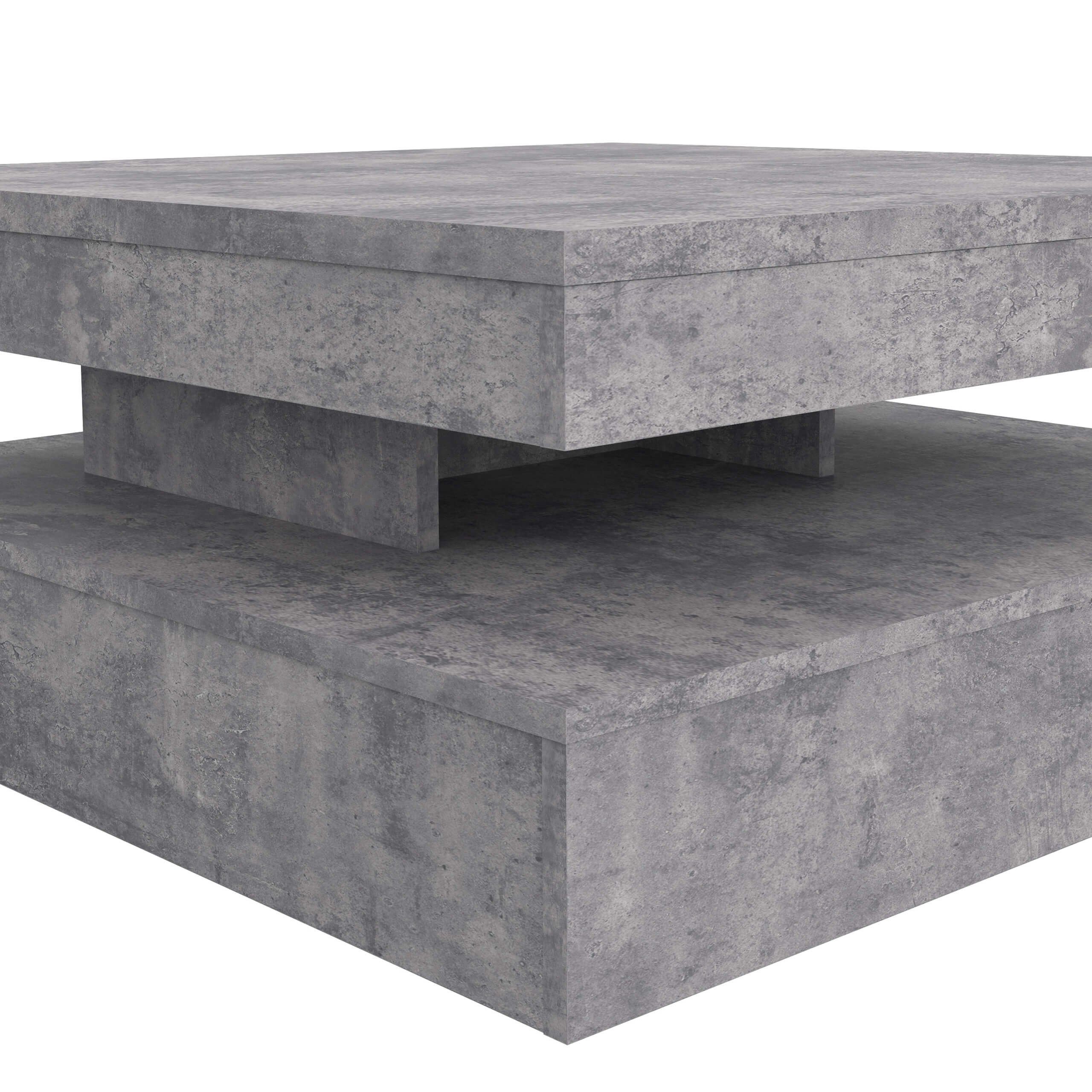Newroom Couchtisch Paloma, Couchtisch Betonoptik Lichtgrau Modern Wohnzimmertisch Sofatisch