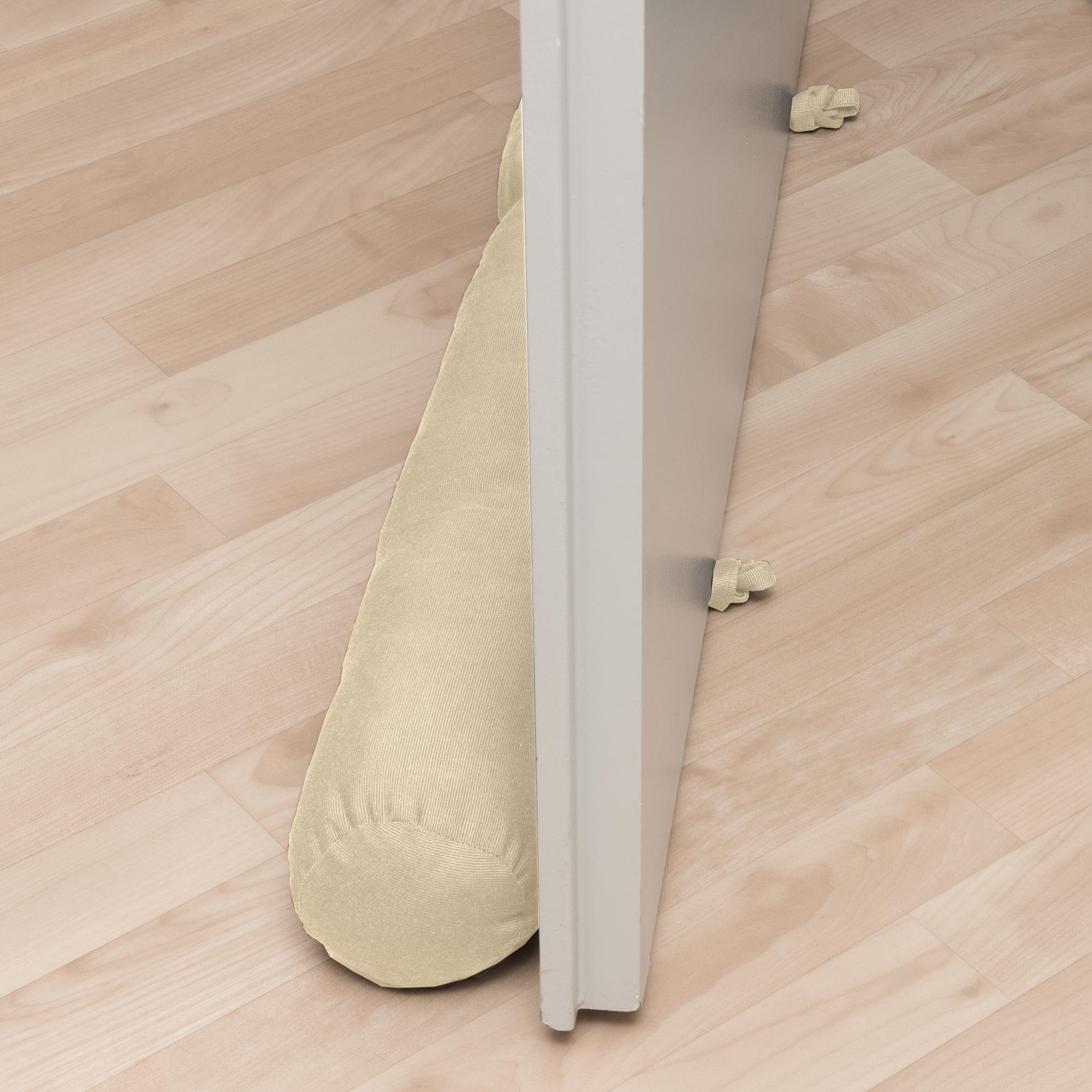 Beautissu Zugluftstopper 2er Set Zugluftstopper 100cm Viento, 100x10cm, Creme, Türluftstopper Haustür Kältestopper für Türen & Fenster – Bild 5 von 5