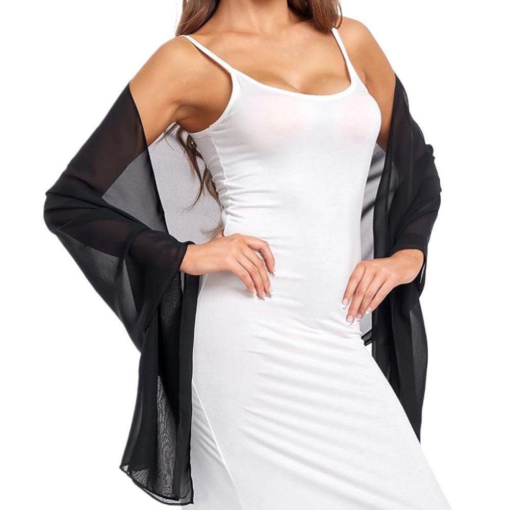Zaewry Modeschal Damen Chiffon Schal – Elegante leichte Stola, weich fließend, (1-St), ideal für Abendkleid, Hochzeit & festliche Anlässe